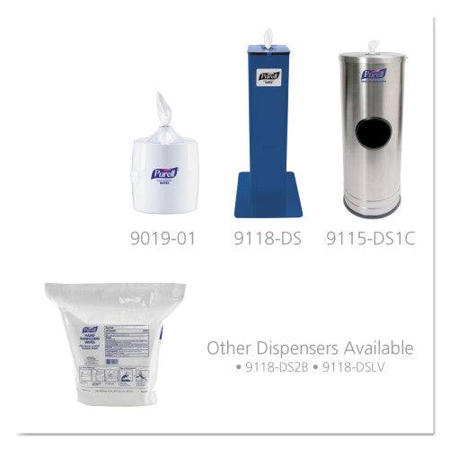PURELL Hand Sanitizing Wipes, 6 x 8, Fresh Citrus Scent, White, 1,200/Refill Pouch, 2 Refills/Carton (911802)