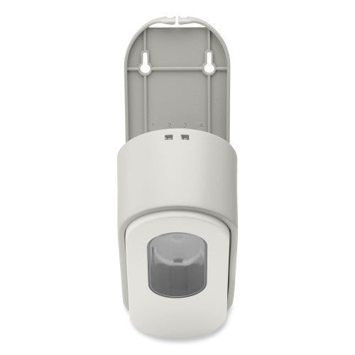 Dial Versa Dispenser for Pouch Refills, 15 oz, 3.75 x 3.38 x 8.75, Light Gray/White, 6/Carton