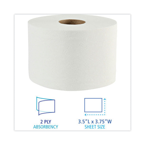 Boardwalk Green Xtra Controlled Bath Tissue, Septic Safe, 2-Ply, White, 1,000/Roll, 36 Rolls Carton, 48 Cartons/Pallet (BWK45XTRAPLT)