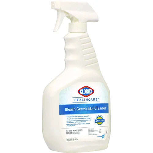 Clorox Healthcare Bleach Germicidal Cleaner, 32 oz Spray Bottle, 6/Carton (68970)