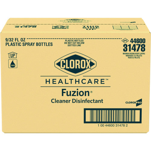 Clorox Healthcare Fuzion Cleaner Disinfectant, Unscented, 32 oz Spray Bottle, 9/Carton (31478)