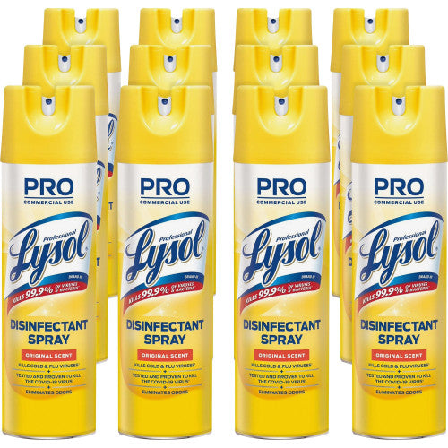 Lysol Disinfectant Spray, Original Scent, 19 oz Aerosol Spray, 12/Carton (04650CT)