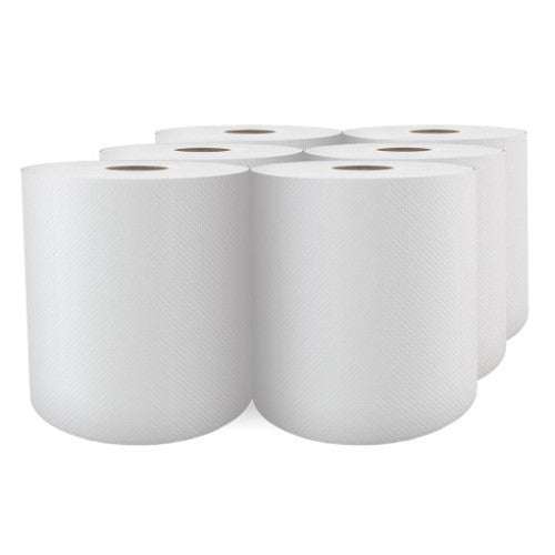Cascades® Select Roll Paper Towels, 1-Ply, White, 800-ft., 6 Rolls (H080)