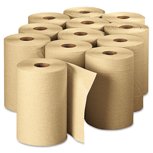Georgia Pacific Professional Pacific Blue Basic Nonperforated Paper Towels, 1-Ply, 7.88 x 350 ft, Brown, 12 Rolls/Carton (26401)