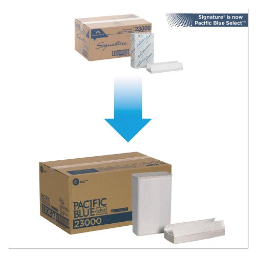 Georgia Pacific Professional Pacific Blue Select C-Fold Paper Towels, 2-Ply, 10.1 x 12.7, White, 120/Pack, 12 Packs/Carton (23000)