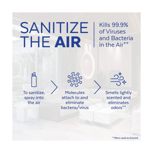 LYSOL Air Sanitizer Spray, White Linen, 10 oz Aerosol Spray, 6/Carton 99351CT