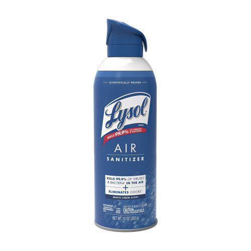 LYSOL Air Sanitizer Spray, White Linen, 10 oz Aerosol Spray, 6/Carton 99351CT