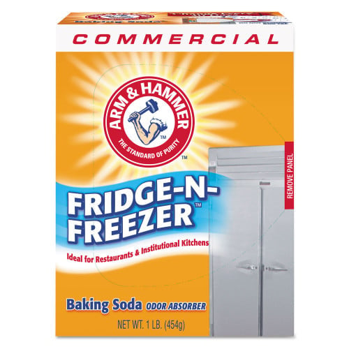Arm & Hammer Fridge-N-Freezer Pack Baking Soda, Unscented, Powder, 16 oz, 12/Carton (3320084011CT)
