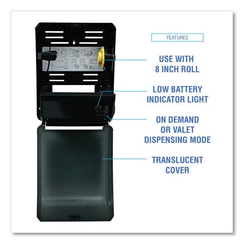 Boardwalk Xtra Electronic Hand Towel Dispenser, 12.31 x 9.31 x 15.94, Black