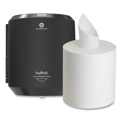 Georgia Pacific Professional SofPull CenterPull Hand Towel Dispenser, 9.63 x 8.88 x 10.94, Black