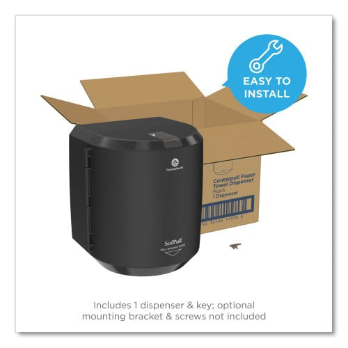 Georgia Pacific Professional SofPull CenterPull Hand Towel Dispenser, 9.63 x 8.88 x 10.94, Black