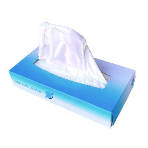 GEN® Flat Box Facial Tissue, 2-Ply, 100 Sheets, 30 Boxes