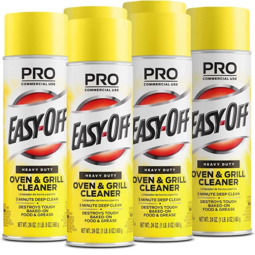 EASY-OFF Oven and Grill Cleaner, 24 oz Aerosol, 6/Carton
