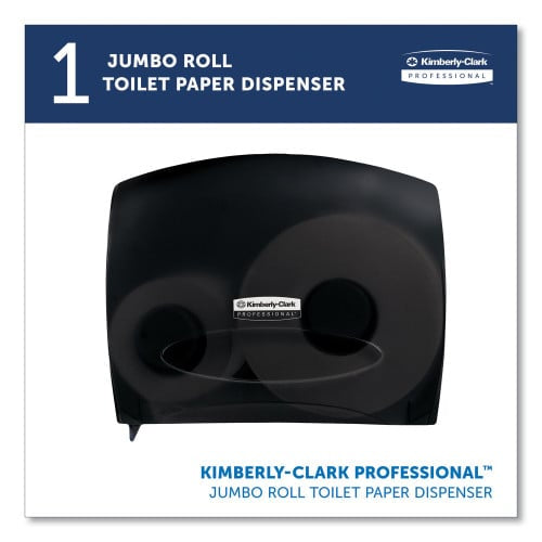 Kimberly-Clark JRT Jr. Escort Jumbo Bathroom Tissue Dispenser, 13.33 x 5.75 x 16, Smoke