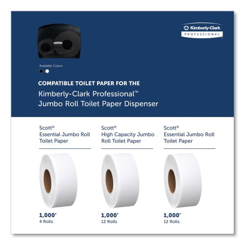 Kimberly-Clark JRT Jr. Escort Jumbo Bathroom Tissue Dispenser, 13.33 x 5.75 x 16, Smoke