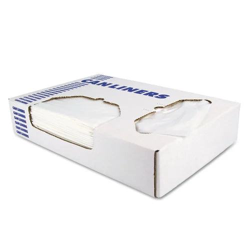 Heritage Linear Low-Density Can Liners, 60 gal, 1.5 mil, 38" x 58", Clear, 100/Carton (H7658AC)