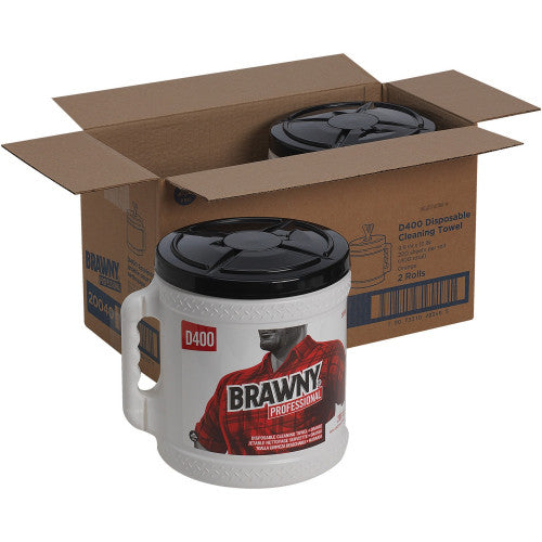 Brawny® Professional D400 Disposable Cleaning Towels With Bucket (20040)