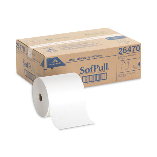 Georgia Pacific Professional Hardwound Roll Paper Towel, Nonperforated, 1-Ply, 7.87" x 1,000 ft, White, 6 Rolls/Carton (26470)