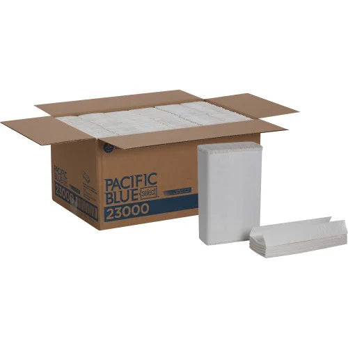 Georgia Pacific Professional Pacific Blue Select C-Fold Paper Towels, 2-Ply, 10.1 x 12.7, White, 120/Pack, 12 Packs/Carton (23000)